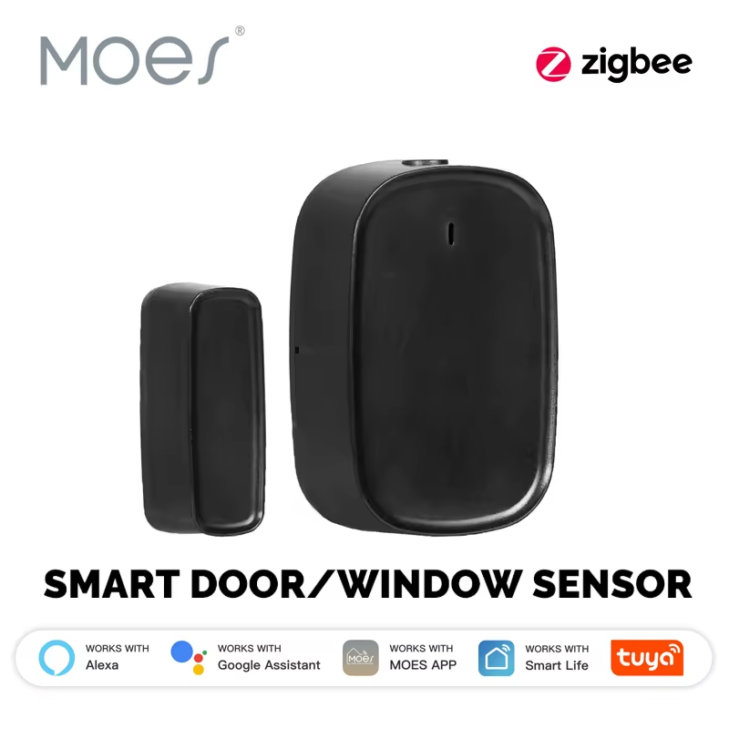 Smart Home Moes - MOES Tuya ZigBee スマートウィンドウドアゲートセンサー検出器スマートホームセキュリティ警報システムスマートライフアプリリモコン