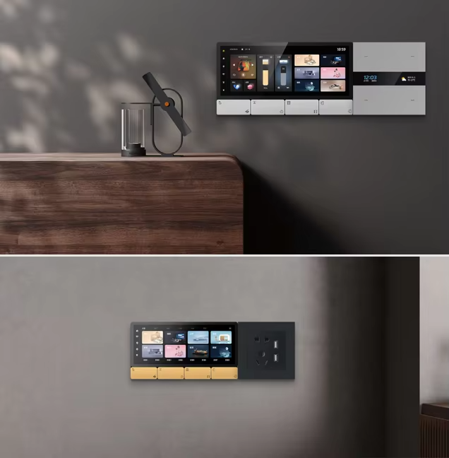 Smart Home Touchscreen Control Panel - F5 Tuya UKタッチスクリーン音楽プレーヤーホストスマートホームウォールアンプセントラルコントロールパネルIPSディスプレイAndroidシステムWiFi