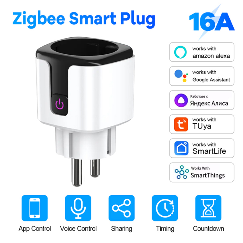 Smart Home Hub Ikea - Zigbee スマートプラグ 16A 20A EU プラグエネルギーモニター