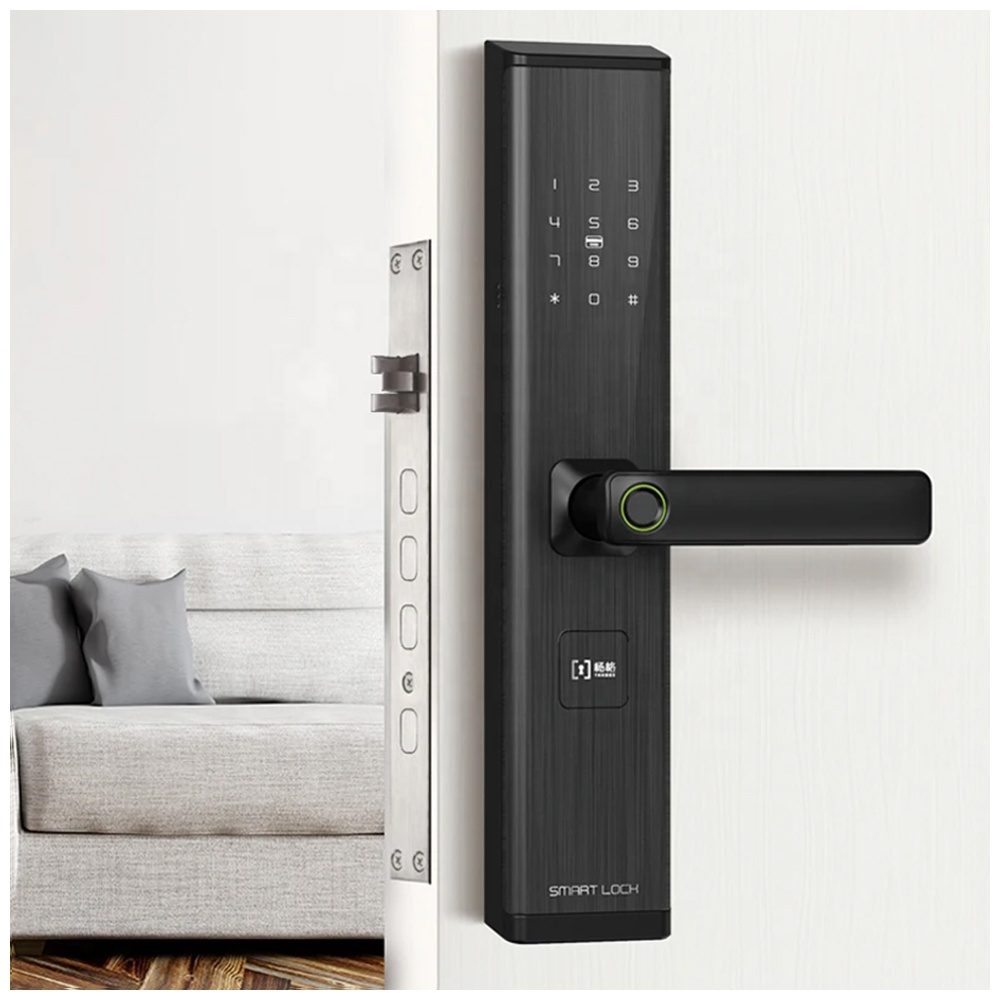 Smart Door Lock - 先進デジタル両面キーレススマートロック 指紋認証スマートドアハンドルロック Wifiセキュリティシステム