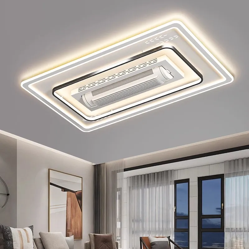 Smart Bathroom Fan - 2026年型 見えない羽根のないLEDシーリングファンライト シンプルな家の装飾 リビングルーム 寝室 ホテル