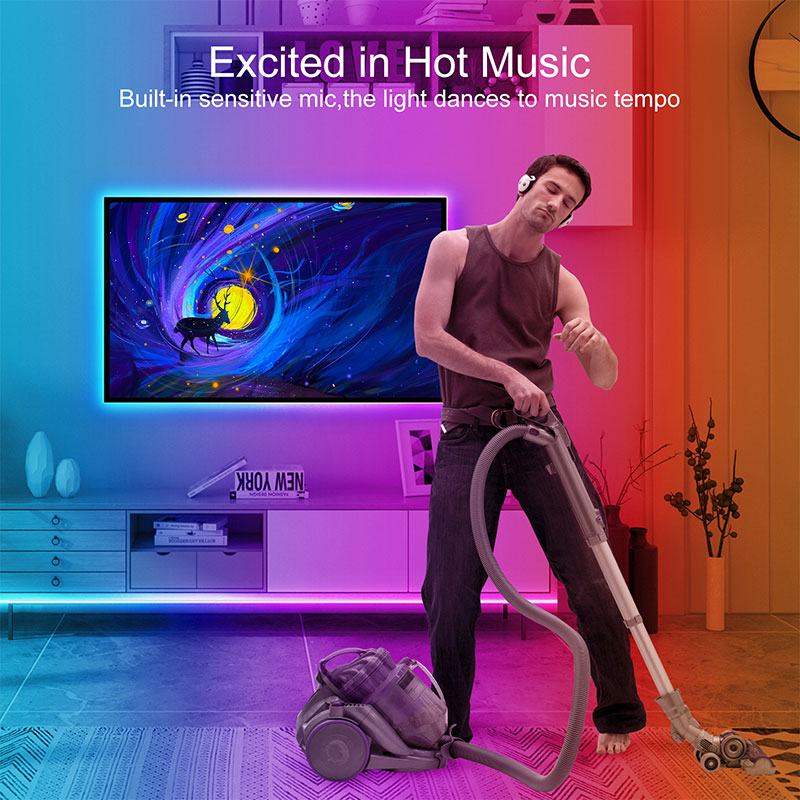 Smart Power Strip - STTLスマートRGB LEDテレビストリップライト 2.5M USB電源 モーションセンサー搭載 バックライトランプ