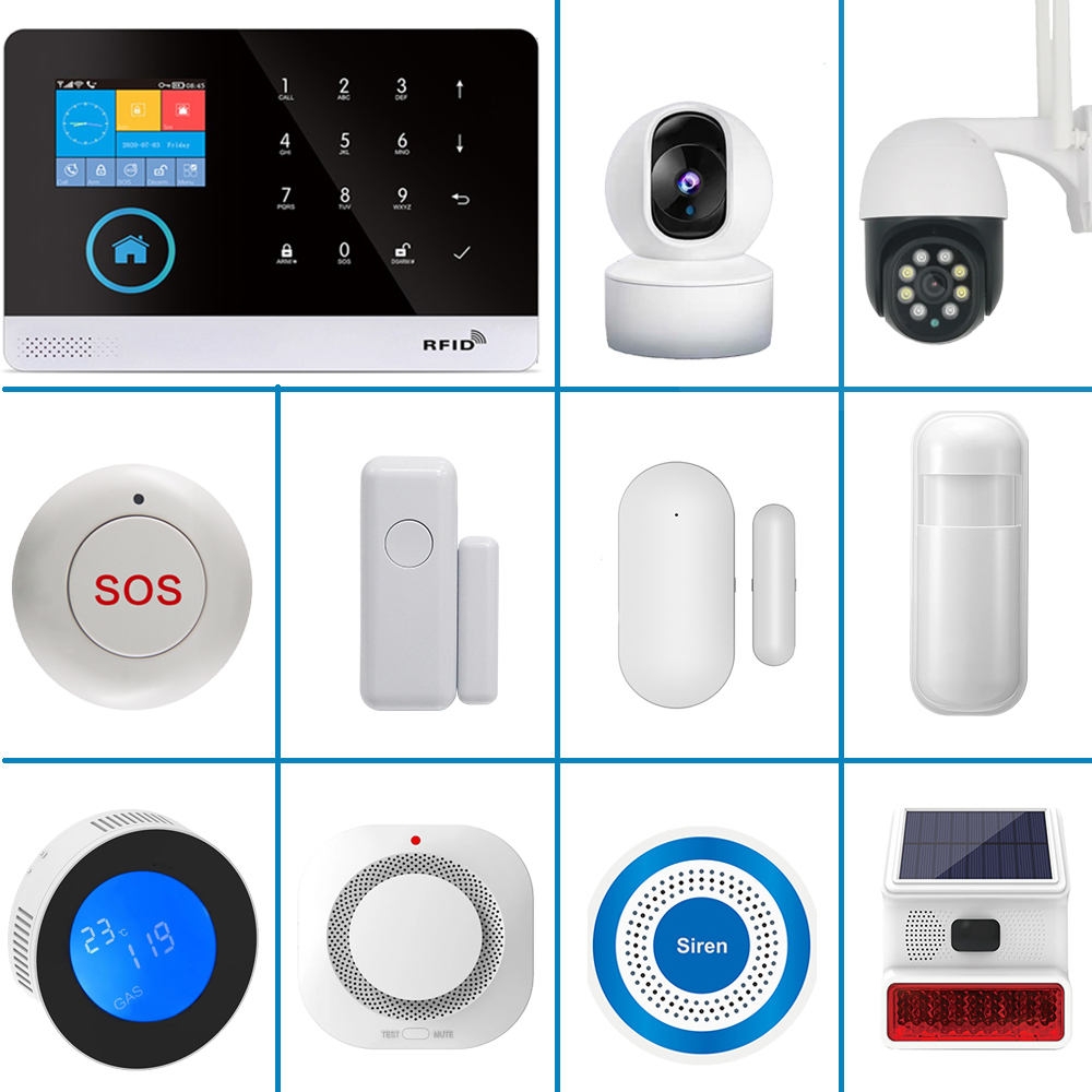 Home Automation Kit - PGSTインテリジェントアラームデバイス、433MHzアンチロボット端末検知器、インテリジェントライフコントロール、人体検知器、煙警報器