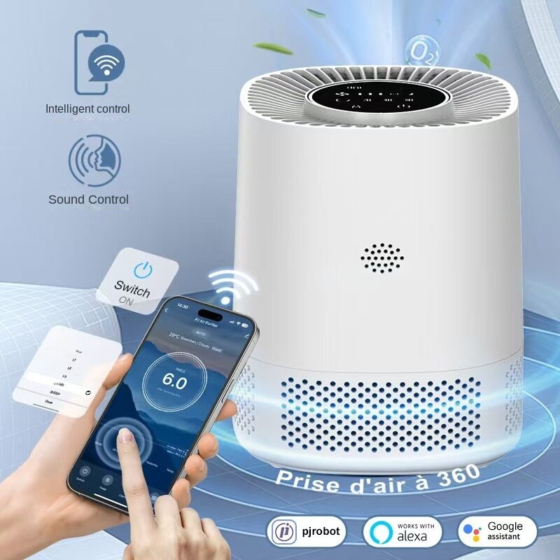 Smart Home Control - アプリ制御付きスマートホーム空気清浄機 スマート空気清浄機はホルムアルデヒド、臭い、煙、粉塵粒子、ペットの毛を除去します
