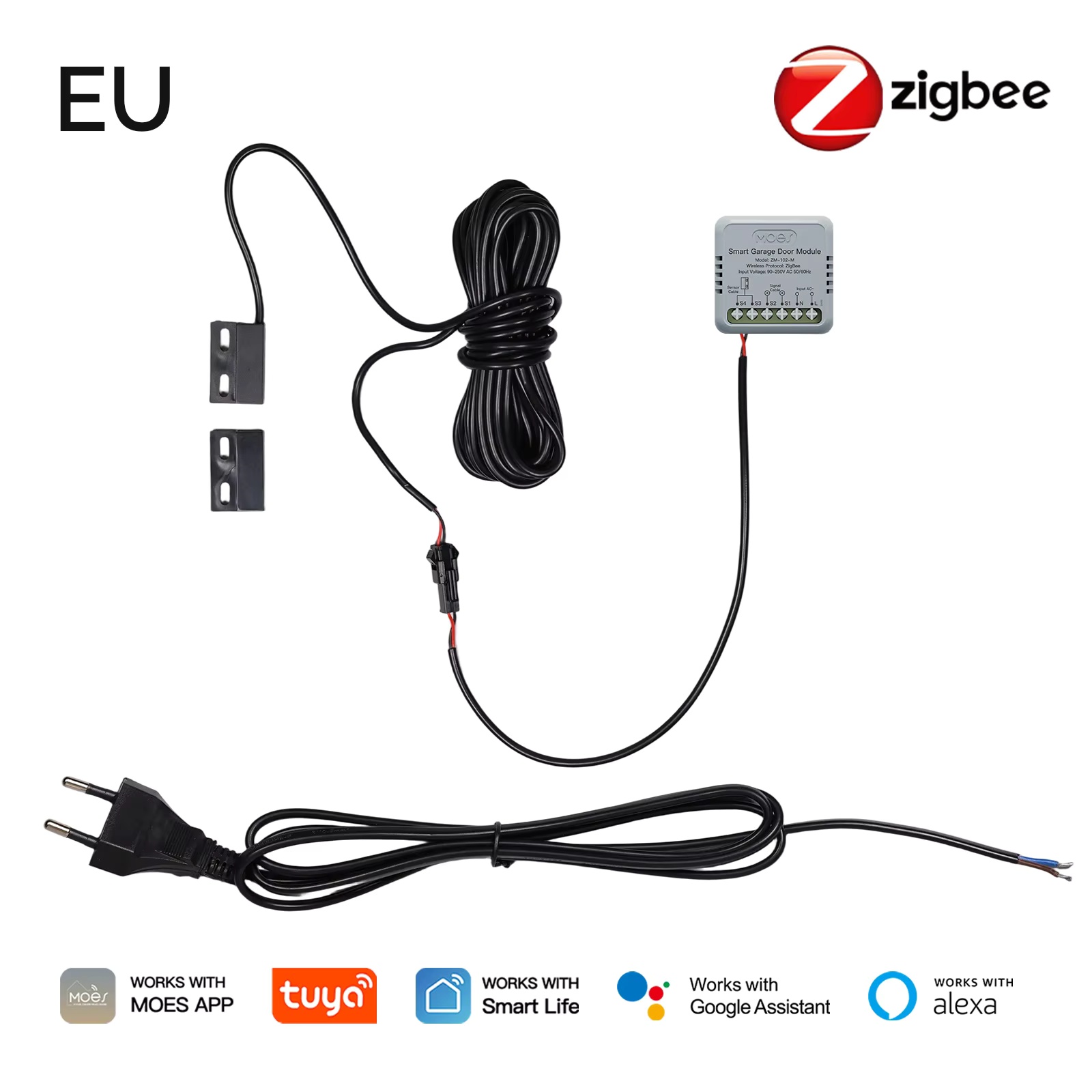 Smart Home Moes - MOES Zigbee ガレージドアコントローラーモジュールは Tuya/Smart Life Alexa