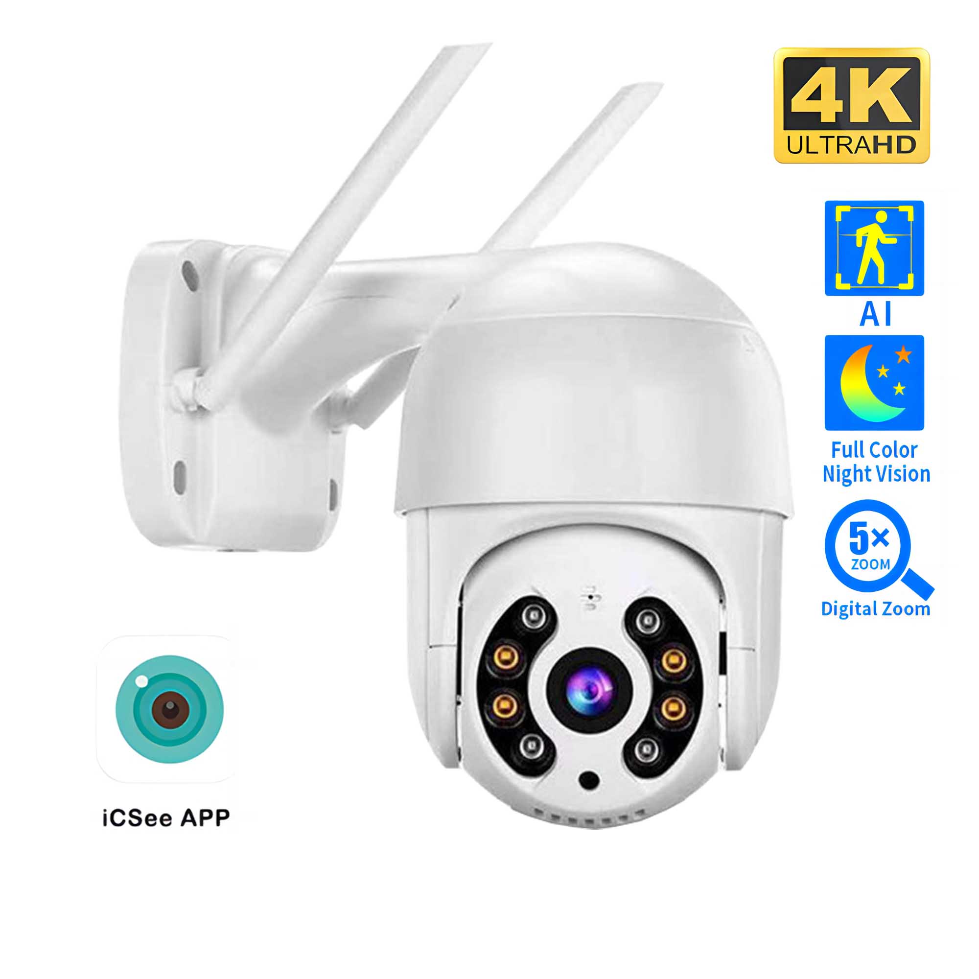 Eufy Camera E220 - 8MP 4K ワイヤレス PTZ カメラ HD