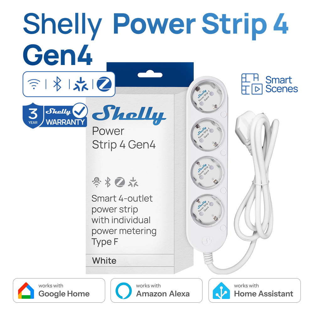 Smart Power Strip - シェリー電源タップ 4 Gen4 スマートプラグ Zigbee対応コンセント Matterプラグ