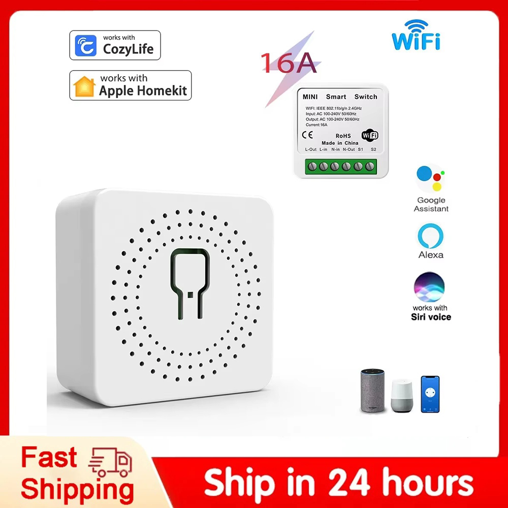 Home Automation Kit - Siri-ミニWi-Fiリレーブレーカ,スマートスイッチ,ワイヤレス,Apple Homekit,alexa,GoogleHomeで動作