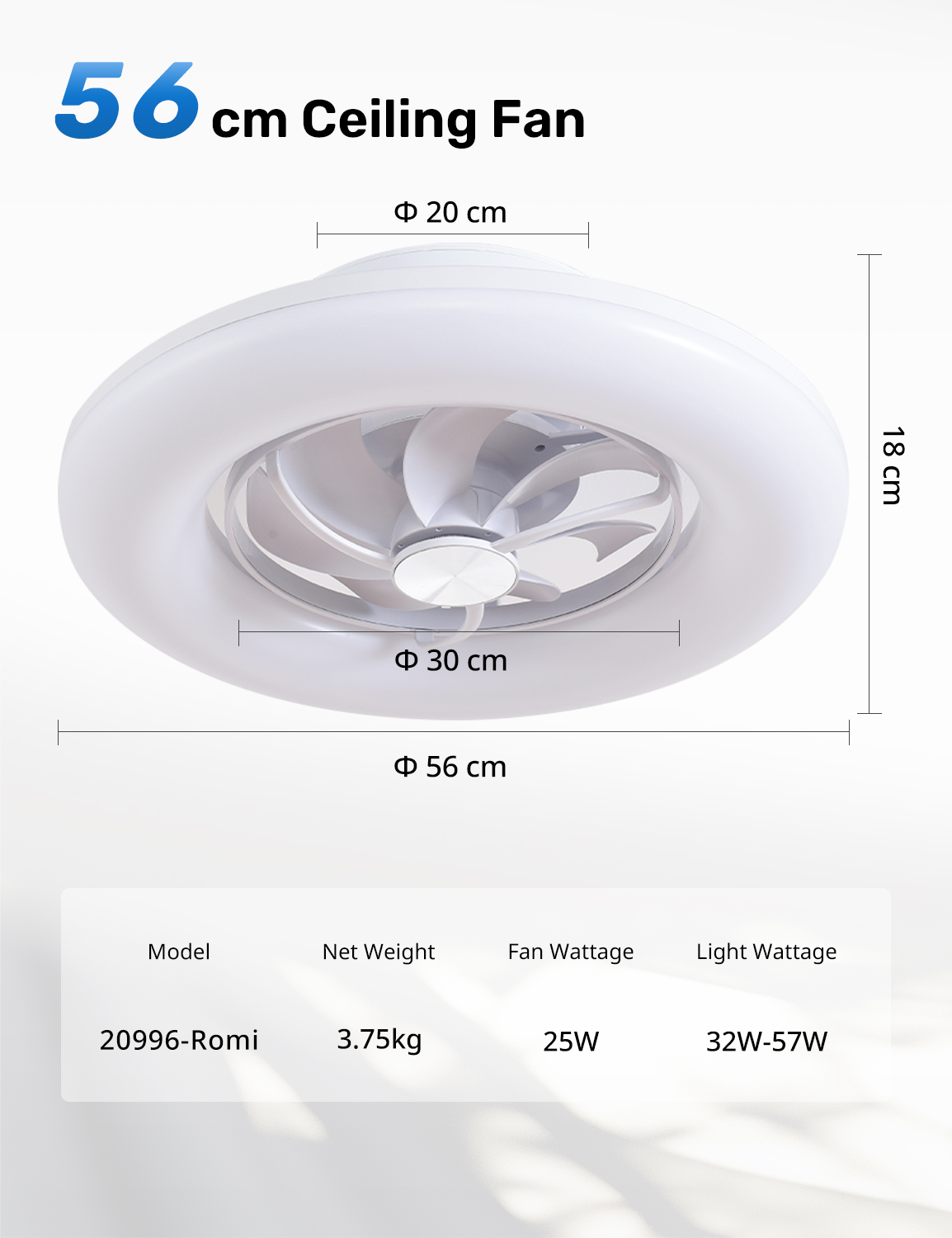 オリソン 22インチ 360 °   ライト付き振動式シーリ - Smart Bathroom Fan のレビューと価格