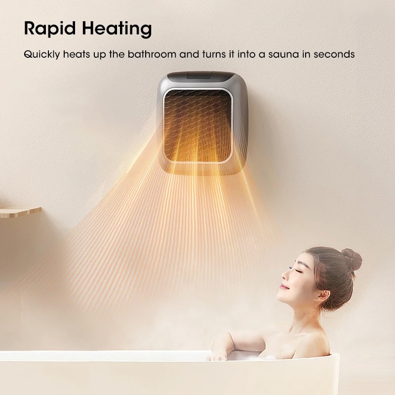 PTCセラミックヒーター 壁掛け デスクトップ ポータブル  - Smart Bathroom Fan のレビューと価格