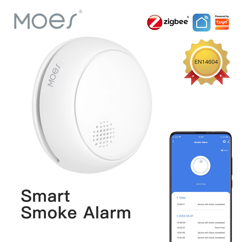 MOES ZigBee スマートワイヤレス煙探知機火災 85 - Smart Home Moes のレビューと価格