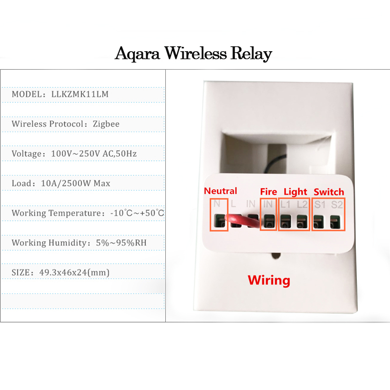 オリジナル Aqara スマート双方向制御モジュールリレース - Home Automation Kit のレビューと価格