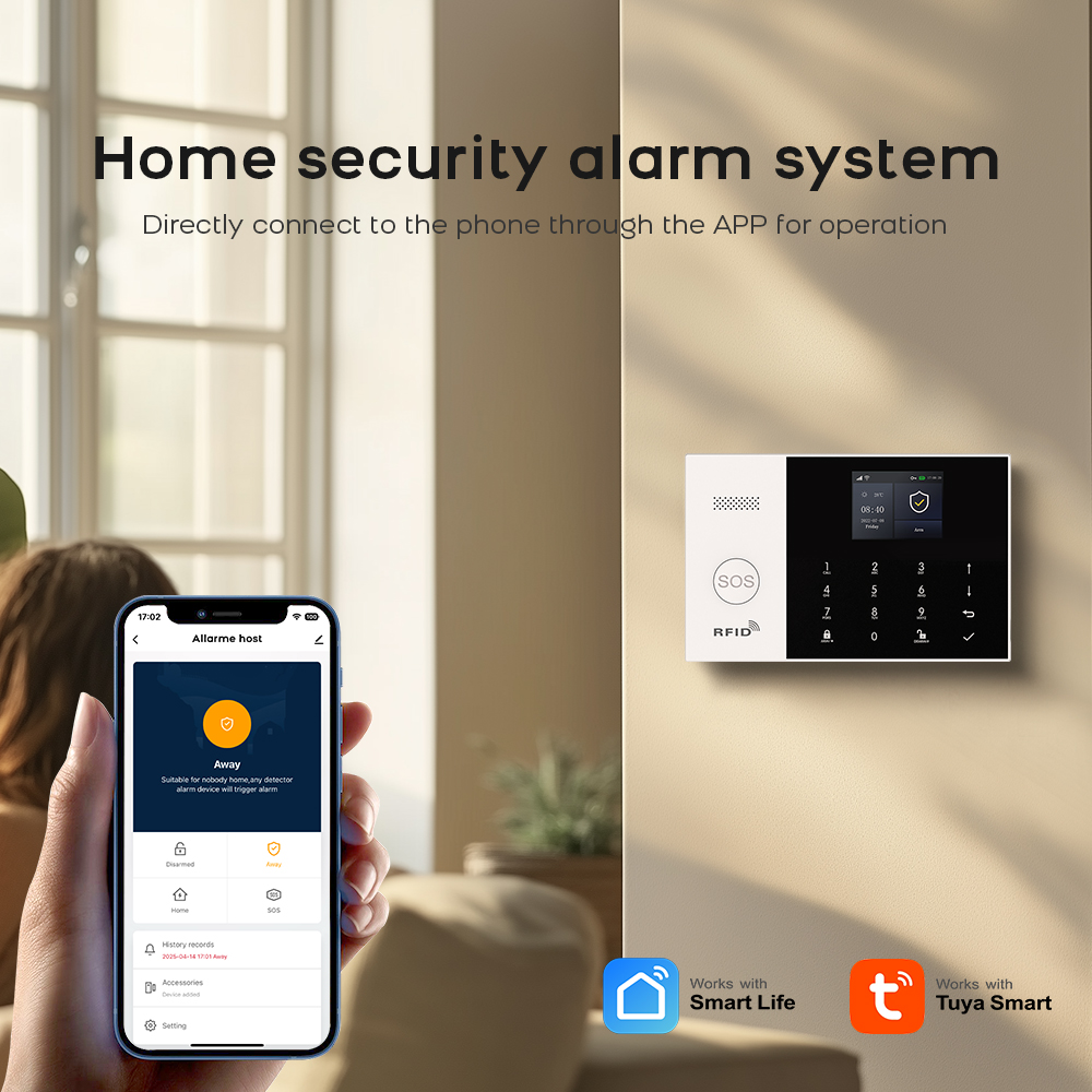 4 グラム警報システムセキュリティホーム WIFI Alar - Home Automation Kit のレビューと価格