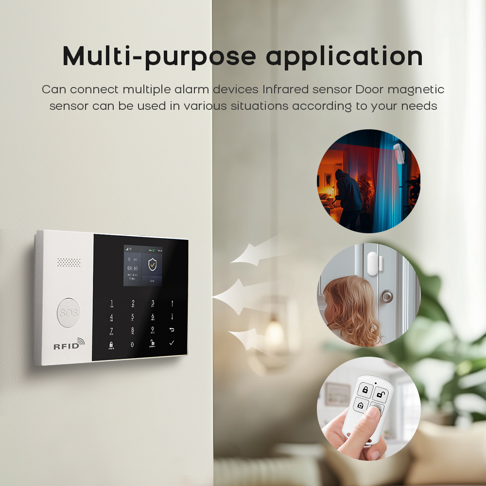 4 グラム警報システムセキュリティホーム WIFI Alar - Home Automation Kit のレビューと価格