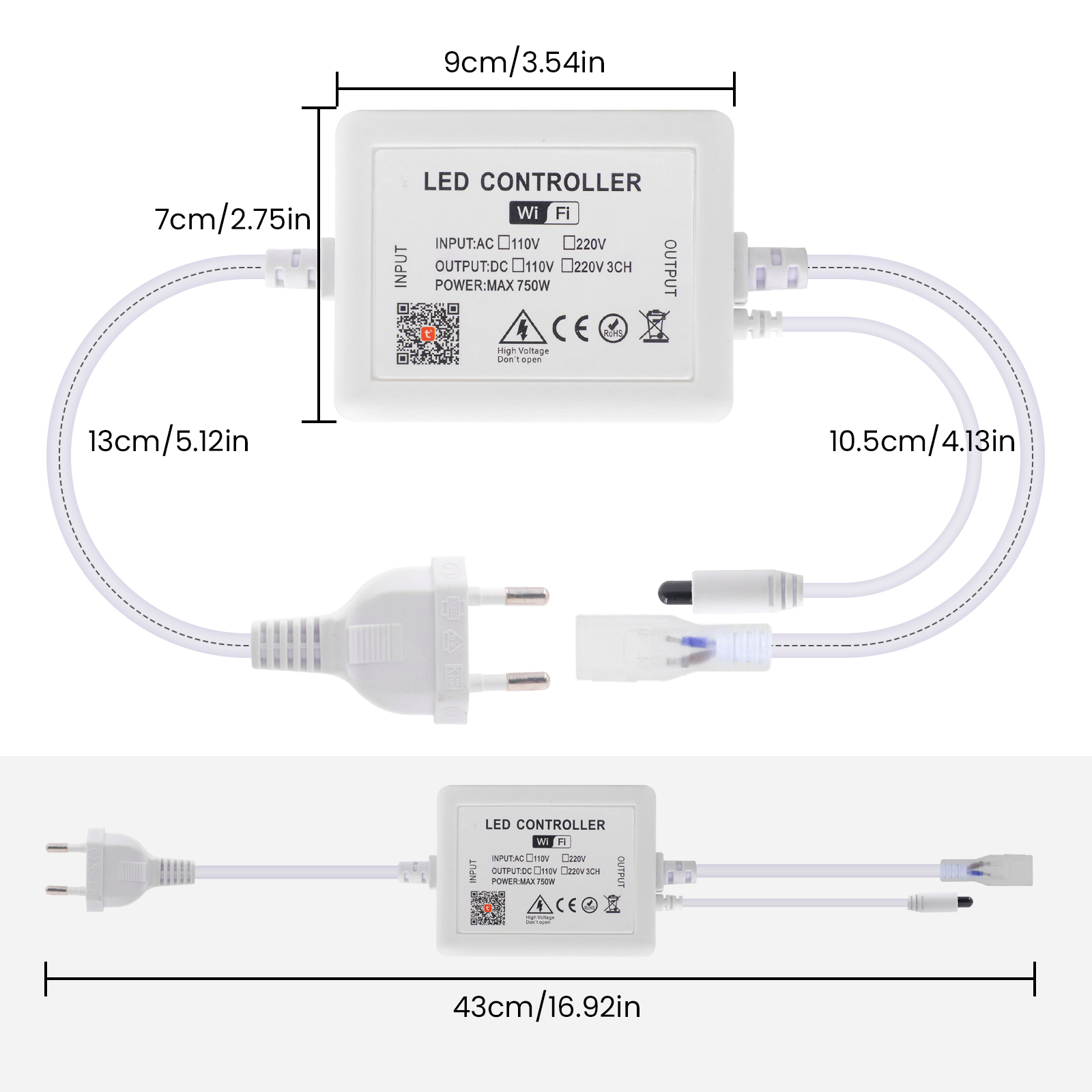 Tuya WIFI LED 調光器 10 ミリメートル幅 1 - Smart Power Strip のレビューと価格