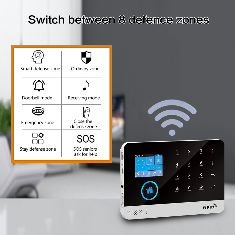 4G GSM Wifi ワイヤレスホームアラームシステム T - Home Automation Kit のレビューと価格