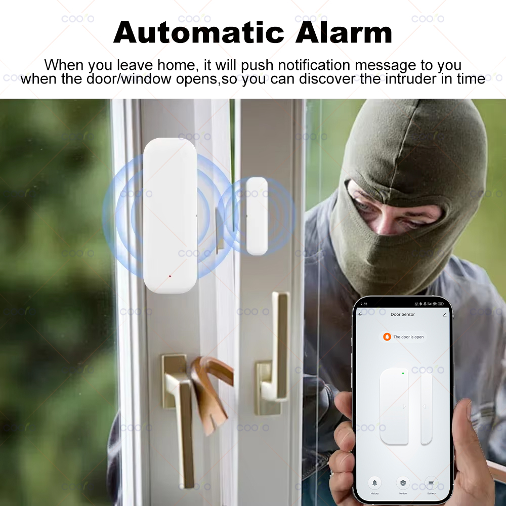 Zigbee 3.0 ドア窓センサースマートセキュリティアラ - Smart Home Hub のレビューと価格