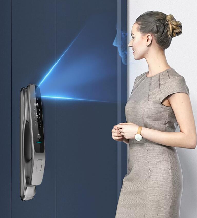 Tuya全自動スマートドアロック、3D顔認証と指紋認証による - Smart Door Lock のレビューと価格