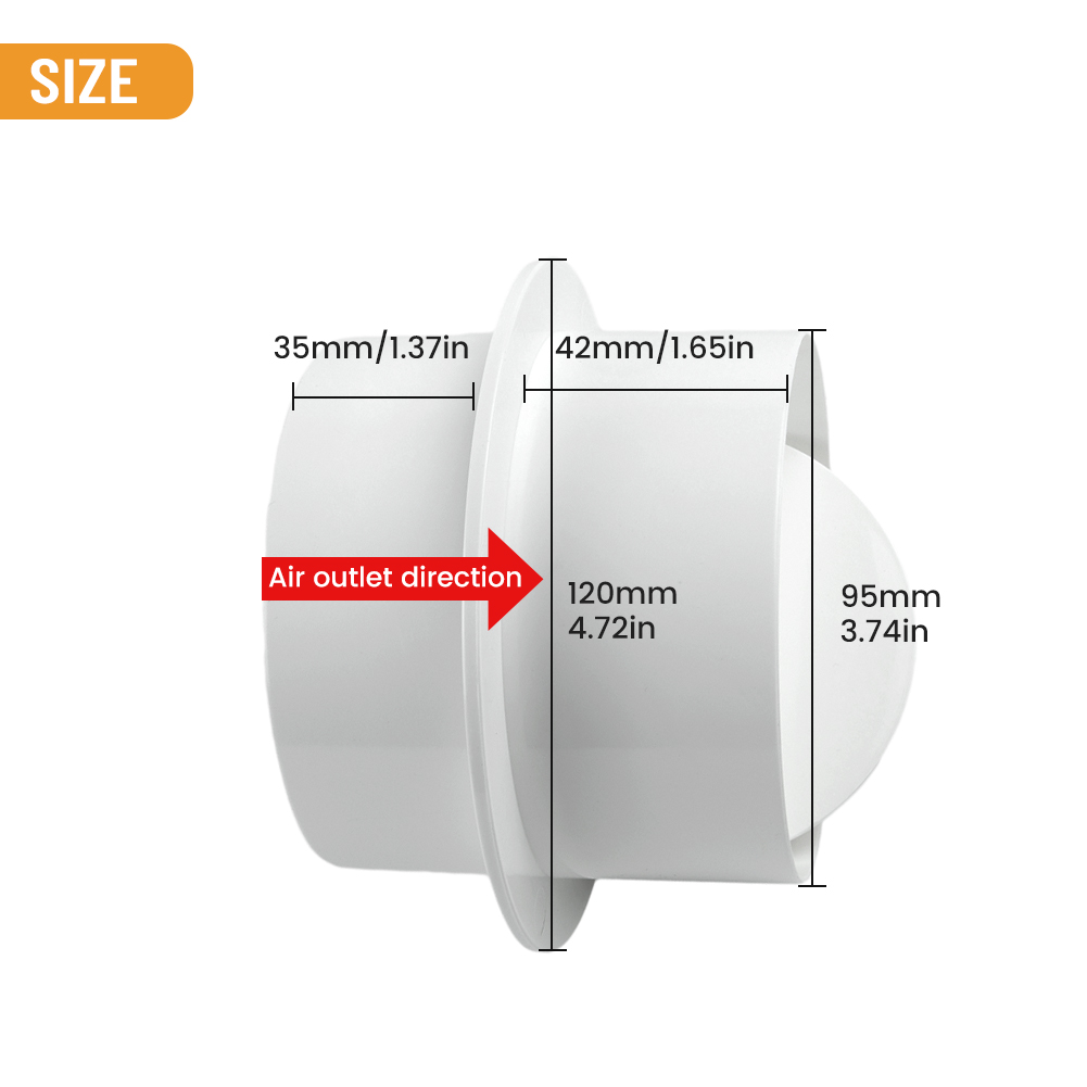 浴室およびキッチン換気扇用のPVC逆止弁、丸管逆流防止ダンパ - Smart Bathroom Fan のレビューと価格