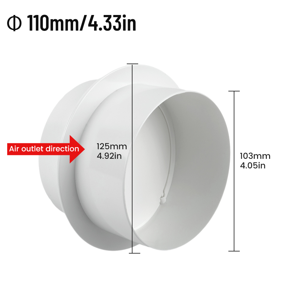 浴室およびキッチン換気扇用のPVC逆止弁、丸管逆流防止ダンパ - Smart Bathroom Fan のレビューと価格