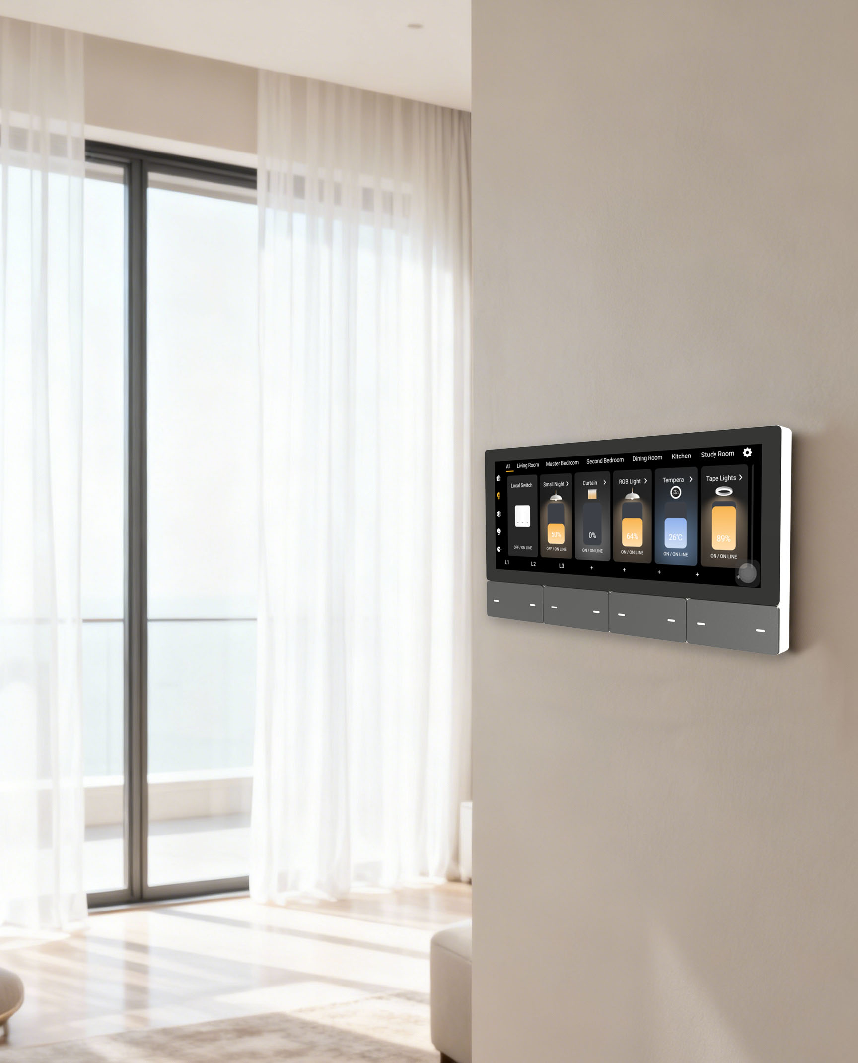 F5 Tuya UKタッチスクリーン音楽プレーヤーホストスマ - Smart Home Touchscreen Control Panel のレビューと価格