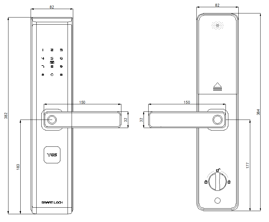 先進デジタル両面キーレススマートロック 指紋認証スマートドア - Smart Door Lock のレビューと価格