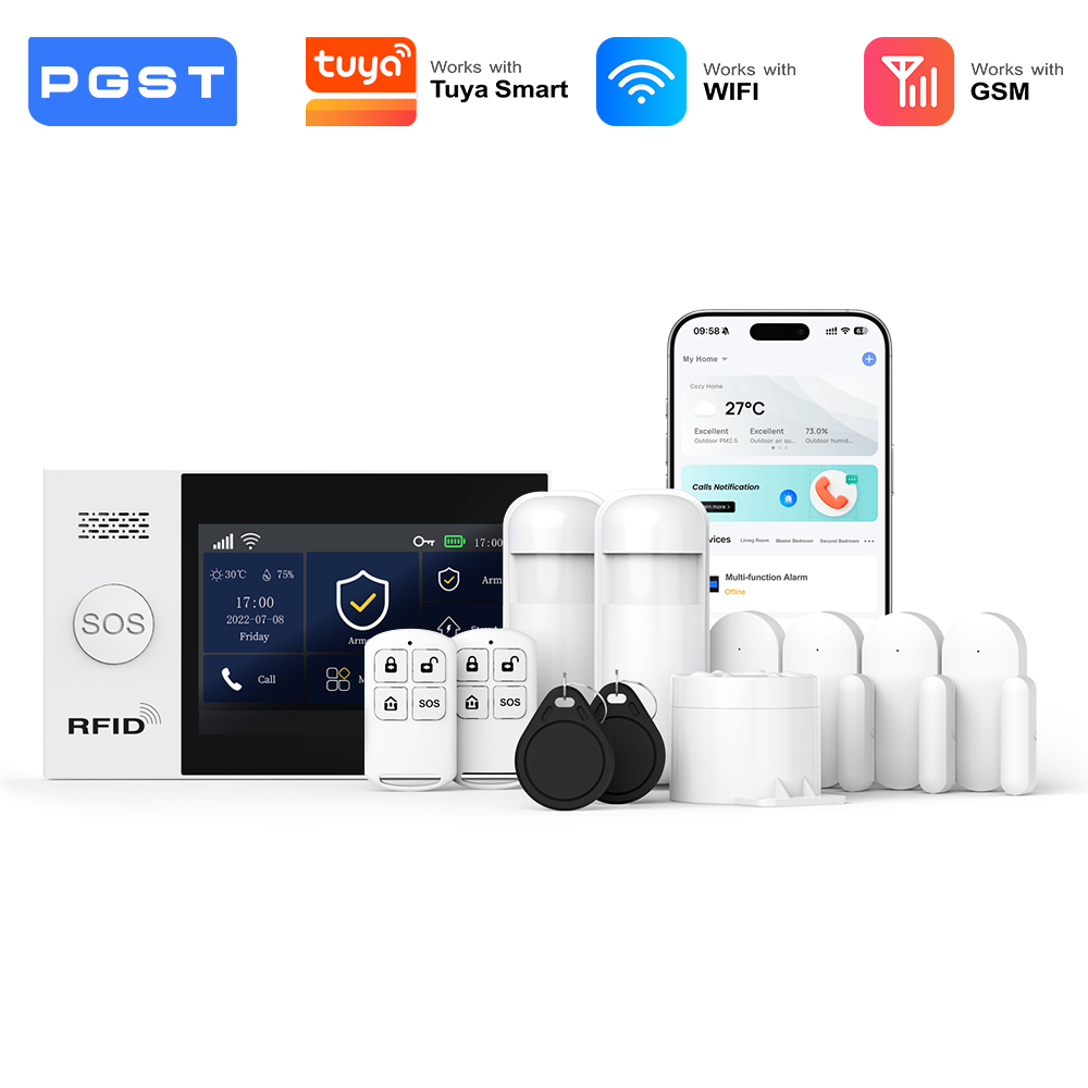 PGST 2G GSM WiFi 警報システムキット ワイヤ - Home Automation Kit のレビューと価格