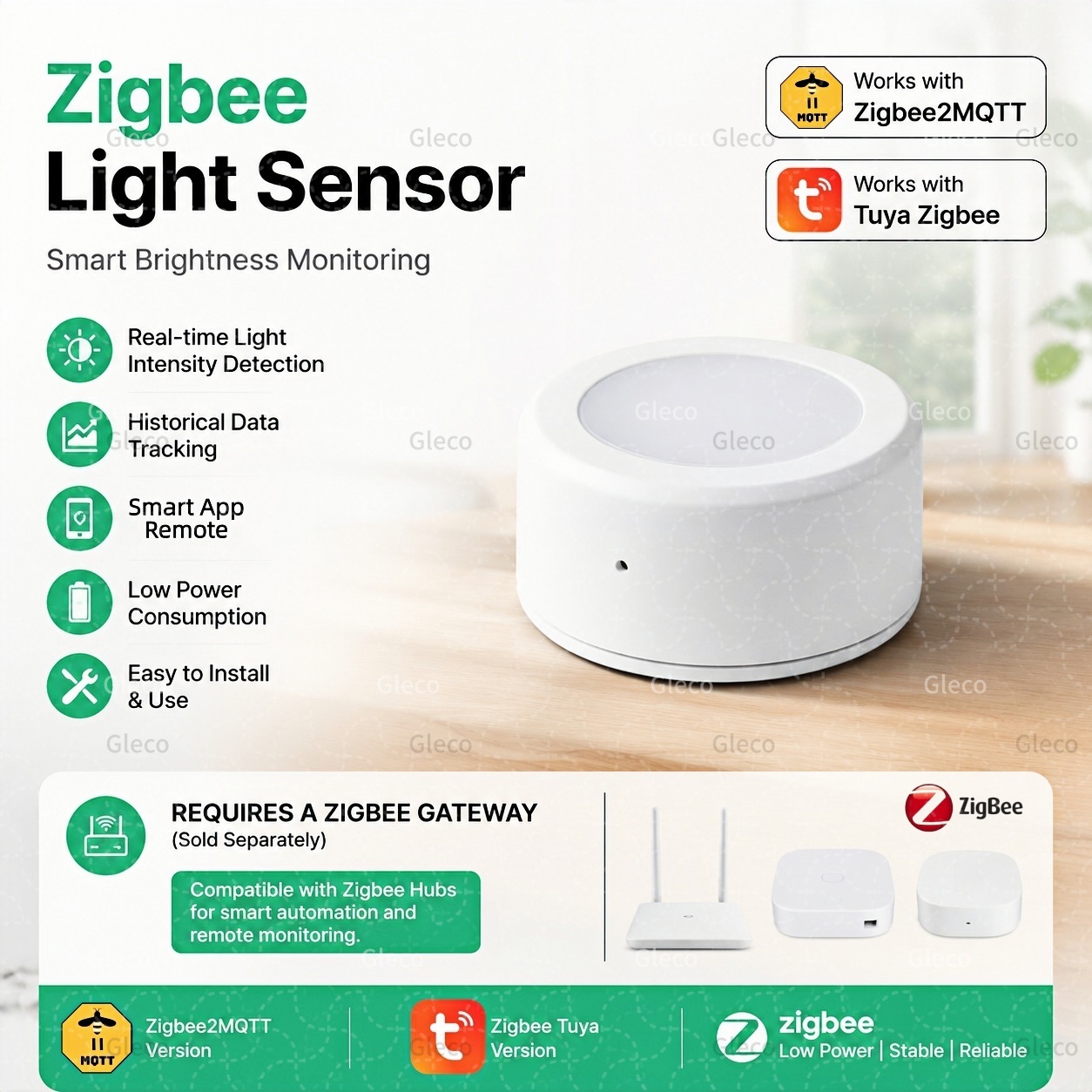 ZigBee 輝度光センサー 明るさ照度検出器 バッテリー駆 - Smart Home Hub のレビューと価格