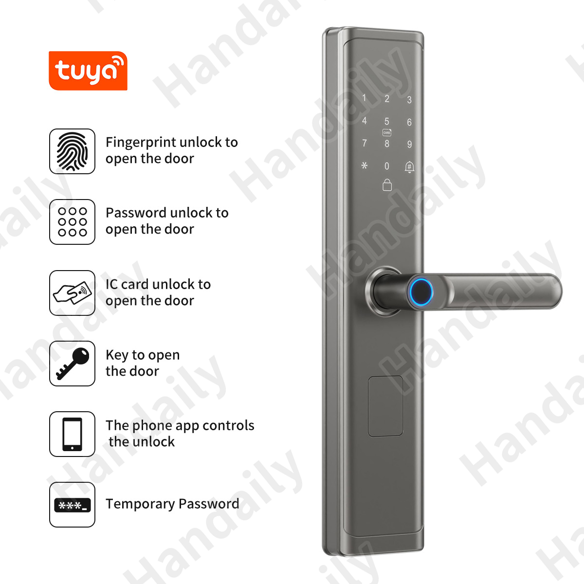Tuya Wifi TTlock アプリ指紋スマートデジタル - Smart Door Lock のレビューと価格