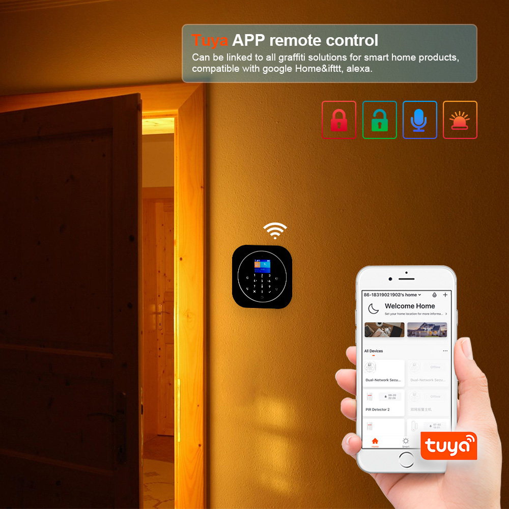 KERUI G12 ワイヤレス Tuya ホーム警報システム - Home Automation Kit のレビューと価格