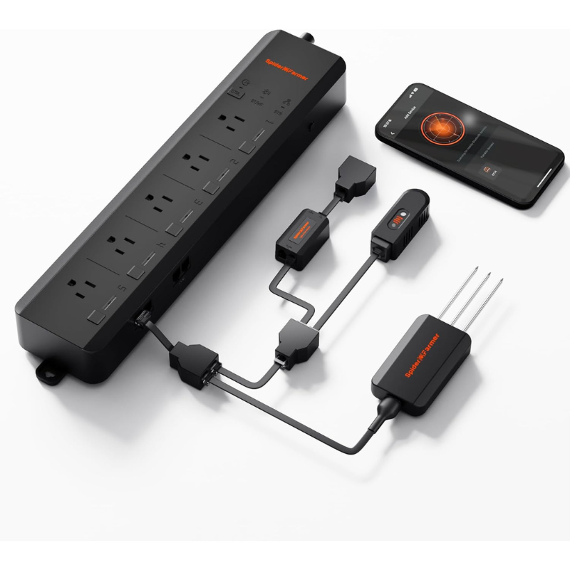 スパイダーファーマー5 ACスマートアプリ制御コンセント 3 - Smart Power Strip のレビューと価格