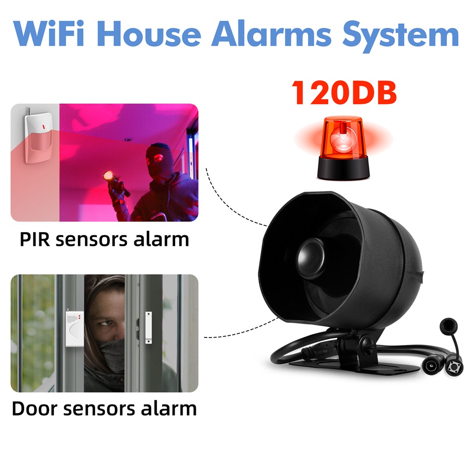 KERUI 120db サイレン警報システム WiFi Tu - Home Automation Kit のレビューと価格