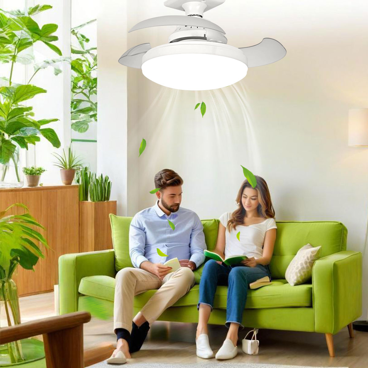 三色調光 LED E27 シーリングファンライト リモコン付 - Smart Bathroom Fan のレビューと価格