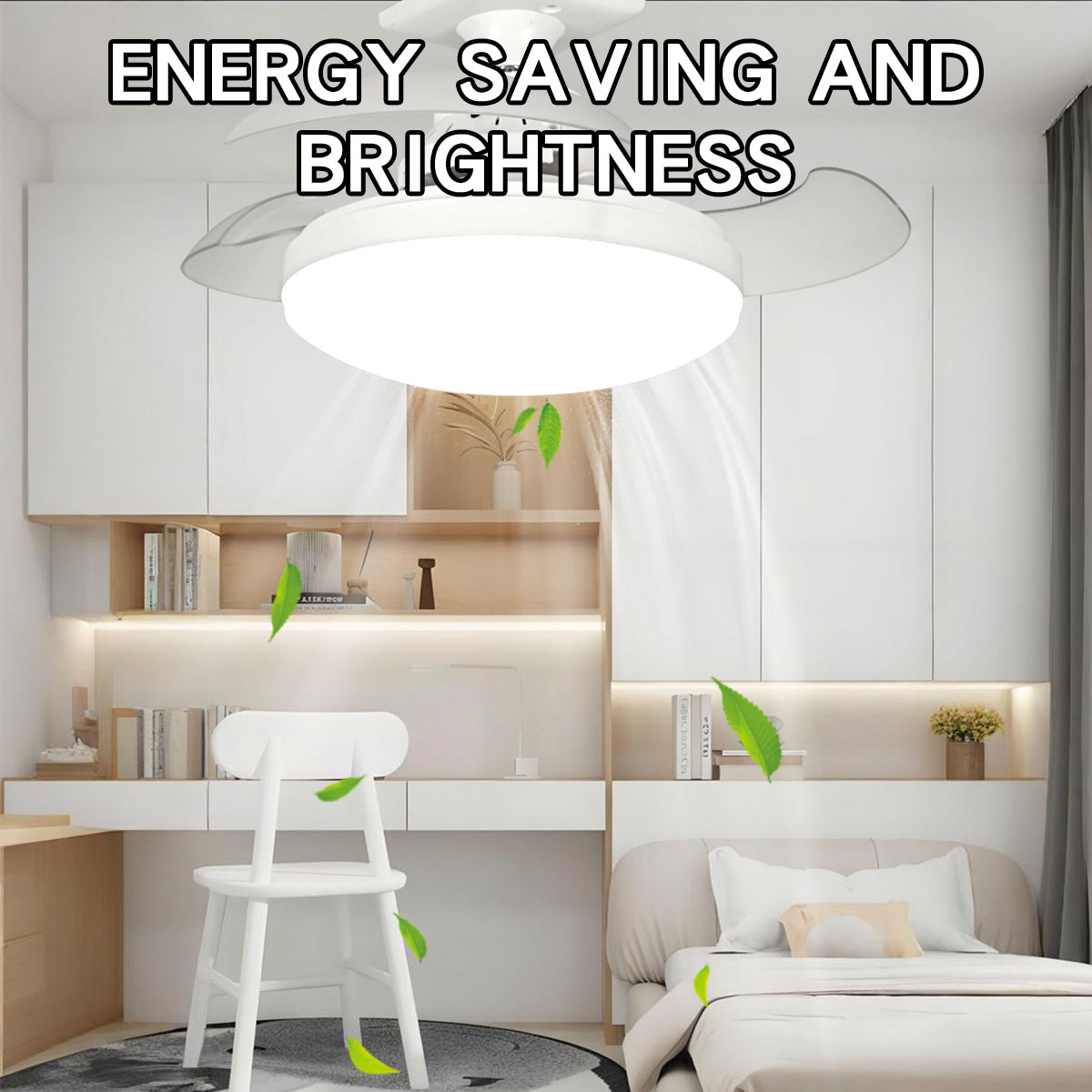 三色調光 LED E27 シーリングファンライト リモコン付 - Smart Bathroom Fan のレビューと価格