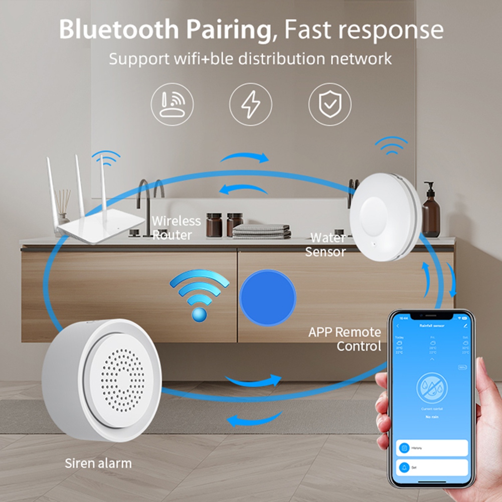 BTLIFE-サイレンアラーム付き洪水検知器 Wifi 水漏 - Home Automation Kit のレビューと価格