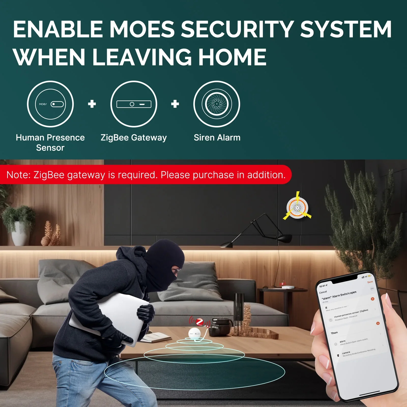 Tuya-zigbee-人体存在センサー,レーダー,波検出, - Smart Home Moes のレビューと価格