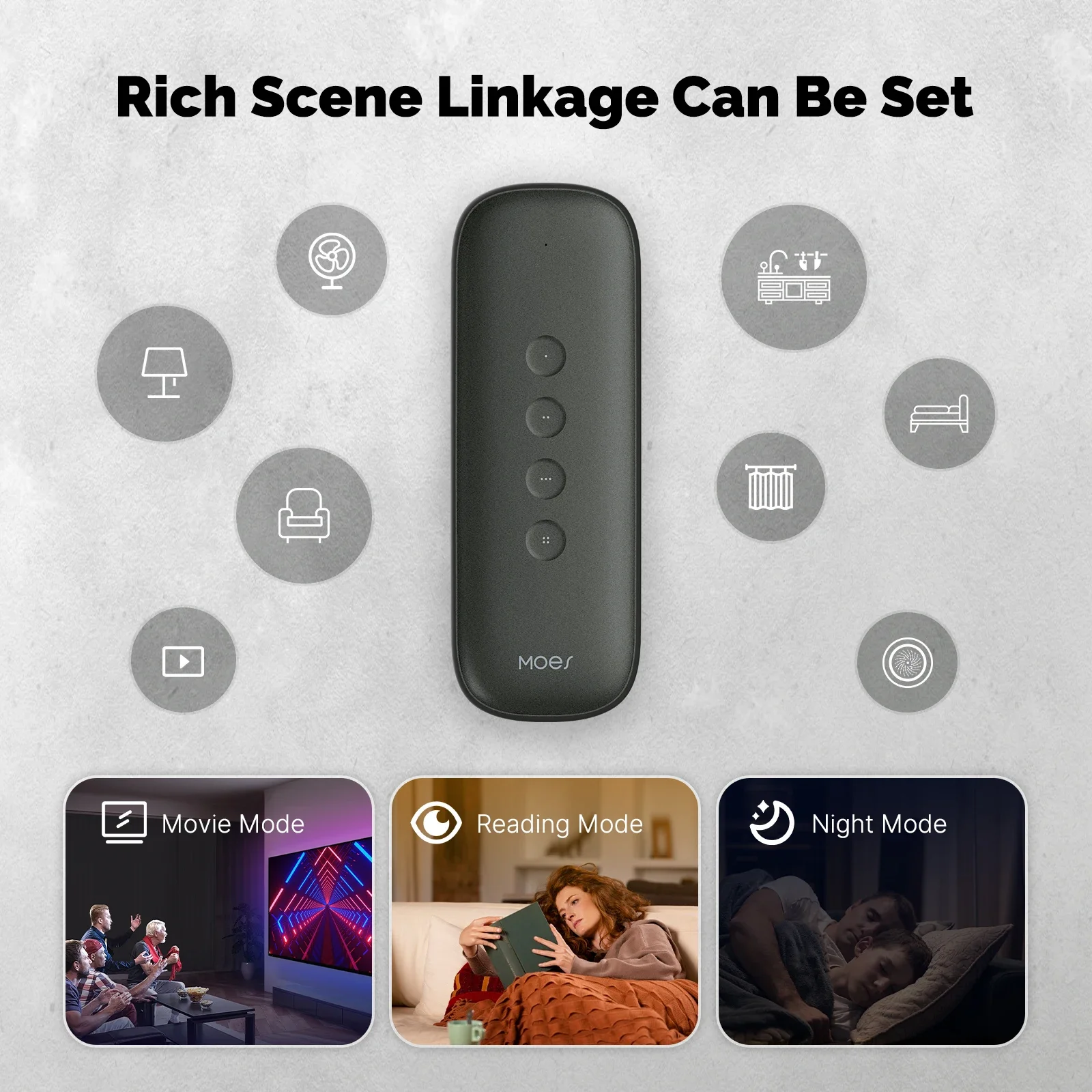 ポータブルワイヤレスリモコンスイッチ,ライトデザイン,バッテ - Smart Home Moes のレビューと価格