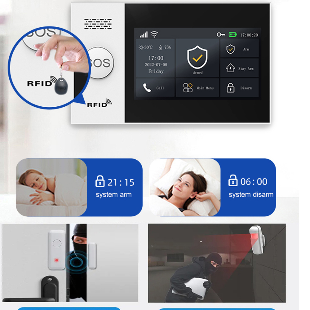 PGST 4G Tuya スマートホーム警報システム、WiF - Home Automation Kit のレビューと価格