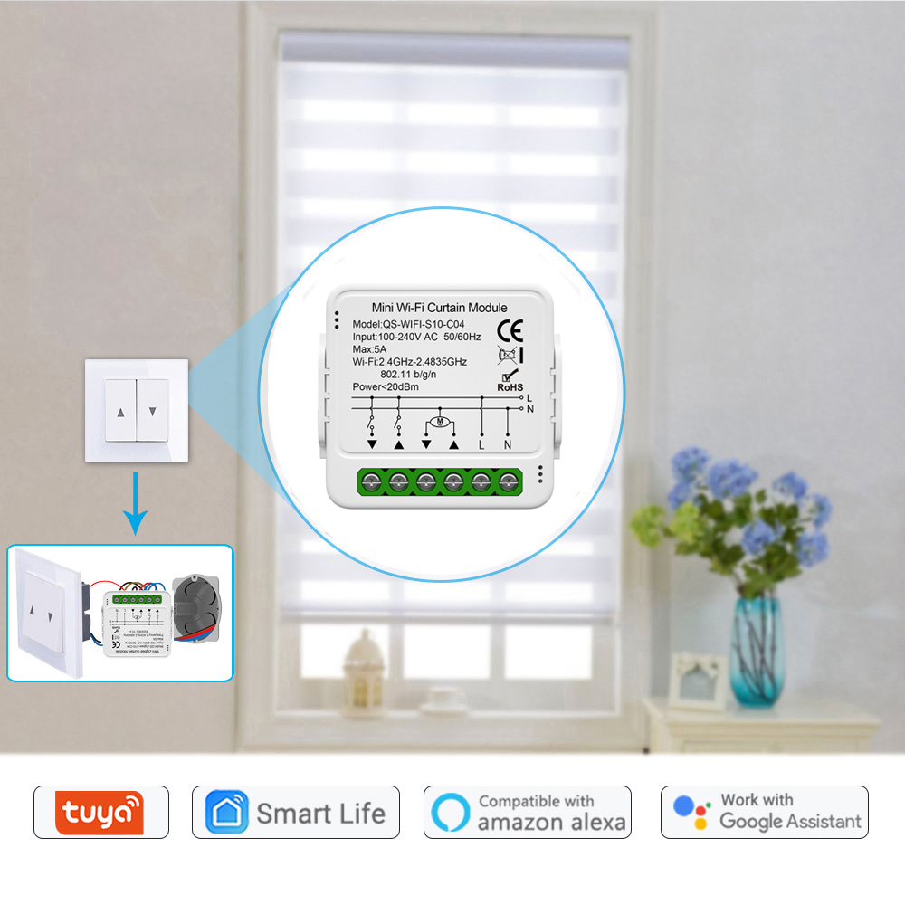 Tuya WiFi Zigbee スマート カーテン スイッ - Home Automation Kit のレビューと価格